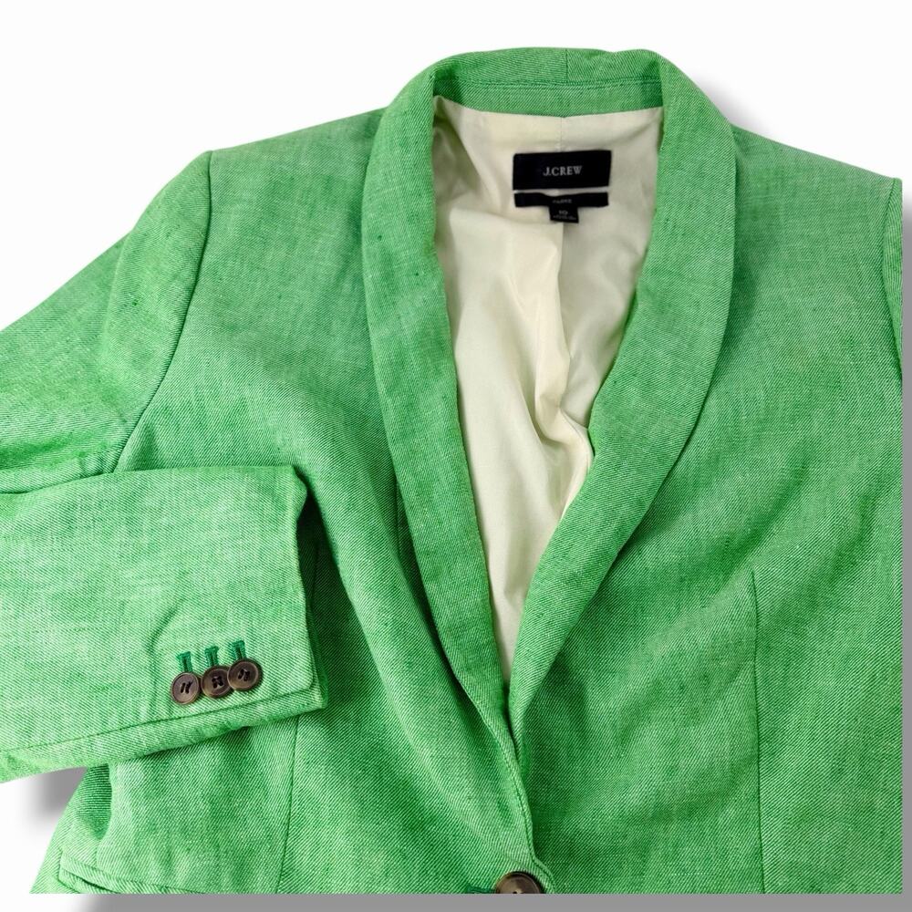 J Crew Parke Linen Blend Free Preppy‎ Academia Career Quiet Luxury Blazer 10